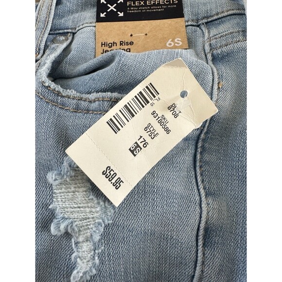 Aeropostale Jegging Jeans Womens 6 Short Blue Distressed High Rise Light Wash - Picture 6 of 7